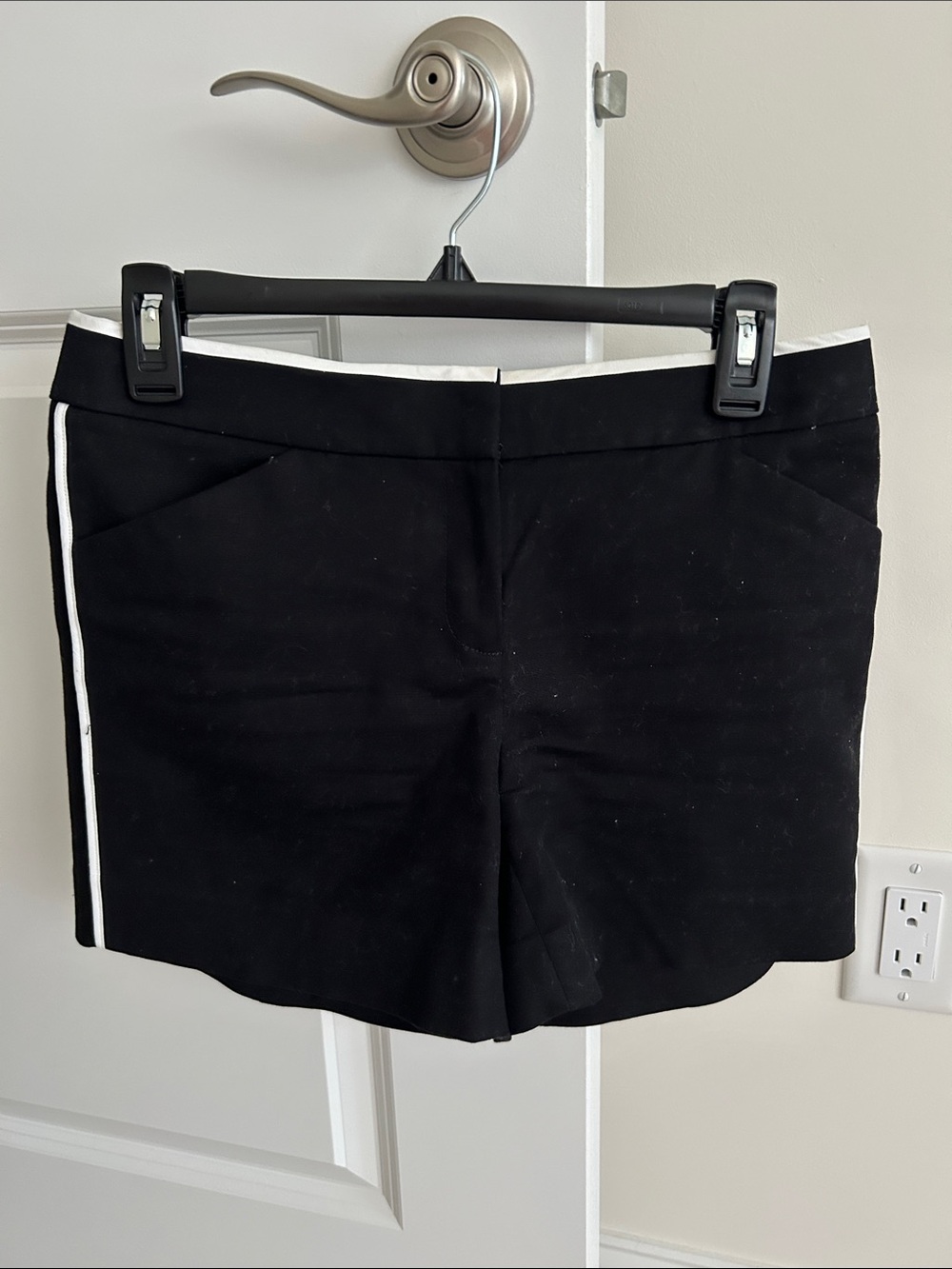 WHBM Black With White Trim Shorts. Size 2
